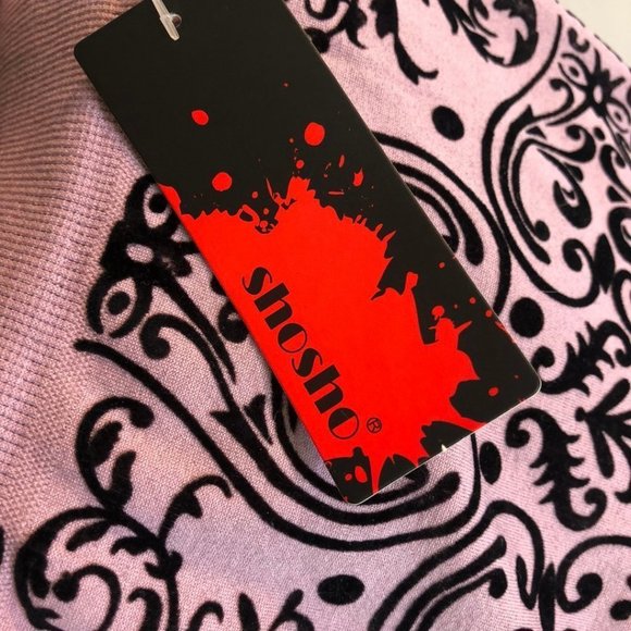 𝅺black Flocked Light Purple Lined Leggings - Picture 3 of 7